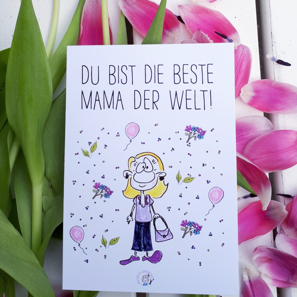 Karte - Beste Mama (Blond) - dieGrafikmacherin