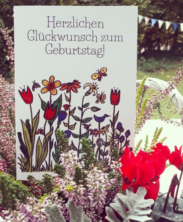 Geburtstagskarte - Blumenwiese 2