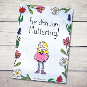Muttertagskarte – Für dich zum Muttertag!