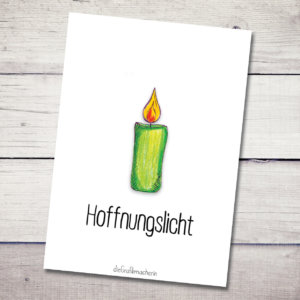 Spruchkarte – Hoffnungslicht (Kerze)