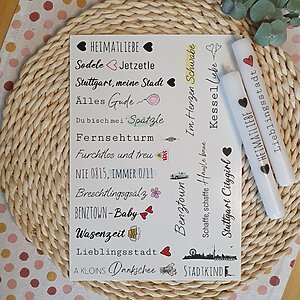 DIY-Kerzensticker für Spruchkerzen “Schwaben-Liebe” Special Edition | Motive auf Wasserschiebefolie