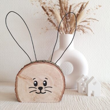 Osterhase aus Holz – Naturdeko – Ferdinand Hase