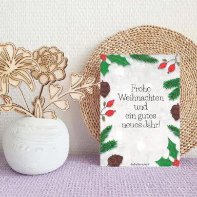 Weihnachtskarte – Frohe Weihnachten und ein gutes neues Jahr!